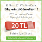 Yeşil Kundura Ayakkabı Sitesinde Bilgilerini Güncelleyene 20TL İndirim