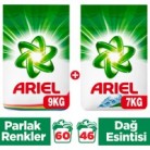 [hepsiburada] Ariel Toz Çamaşır Deterjanı Parlak Renkler 9 kg + Dağ Esintisi 7 kg 67,90TL - %19 İNDİRİMLİ FİYATINA EK %7 İNDİRİM!