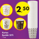 [A101] Karton Bardak 50'li