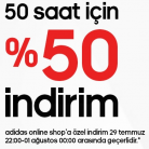 Adidas'ta 50 Saatliğine %50 İndirim