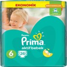 [GittiGidiyor] Prima Aktif Bebek 6 Beden Extra Large 26 Adet Bebek Bezi 34TL - 13.11.2018