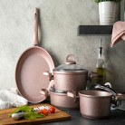 [Hepsiburada] Emsan Premium 7 Parça Granit Golden Pink Tencere Seti 299TL - 25.05.2019