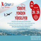 [Onur Air] 2016'da Yurt Ici 39TL YurtDisi 39Dolar Kampanyasi 